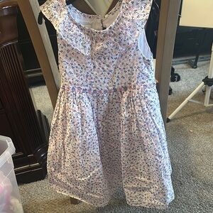 Laura Ashley Purple Sleeveless Flutter Sundress